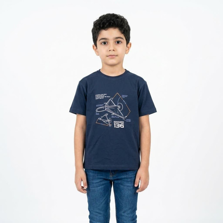 تیشرت پسرانه با طرح پهپاد شاهد 136