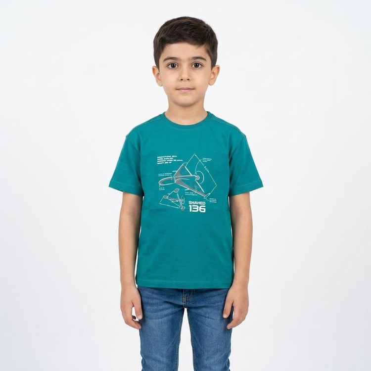 تیشرت پسرانه با طرح پهپاد شاهد 136